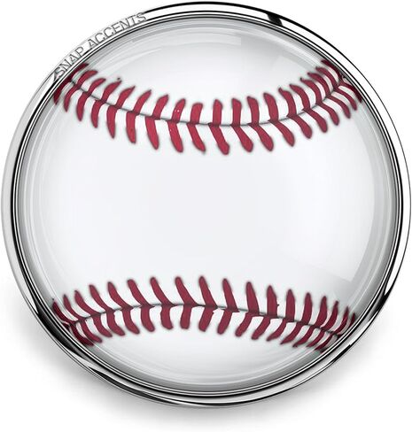 Baseball Snap Jewelry 18MM Ginger Charm Sports Team Ball Button Fits Customizable Necklaces, Bracelets, Keychains in Saudi Arabia