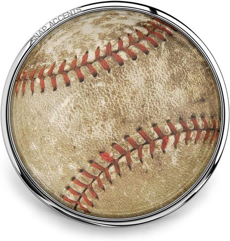 Baseball Snap Jewelry 18MM Ginger Charm Sports Team Ball Button Fits Customizable Necklaces, Bracelets, Keychains in Saudi Arabia