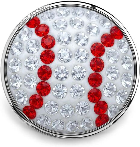 Baseball Snap Jewelry 18MM Ginger Charm Sports Team Ball Button Fits Customizable Necklaces, Bracelets, Keychains in Saudi Arabia
