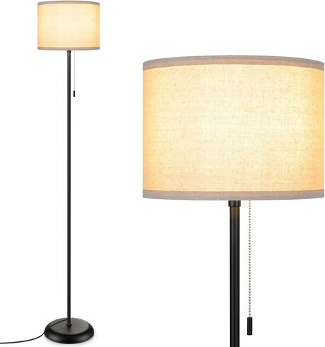 FOLKSMATE Floor Lamp for Living Room, LED Modern Simple Standing Lamps, Tall Lamp for Bedroom, Kid, Office, Reading Room Black Pole Light Without Bulb in Kuwait