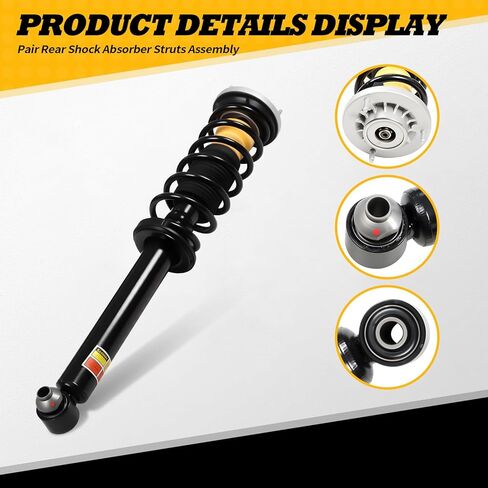 Pair Rear Shock Absorber Struts Assembly Compatible with 528i 2011-2016 535d 2014-2016 535i 2011-2016 550i 2011-2016 640i 2013-2019 650i 2013-2019 33526784015 33526784019 Suspension Kit in Saudi Arabia
