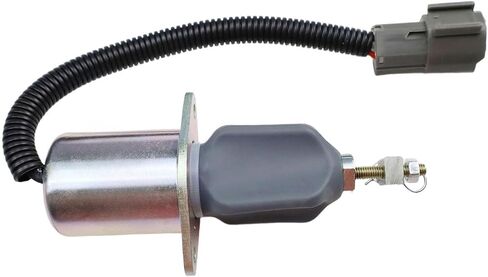 الملف اللولبي لإيقاف الوقود 12 فولت مناسب لمحرك Yanmar 4TNE94، لمحرك R60-5 R210-5 R335-7 4TNE94 قطع غيار المحرك 1751ES-12A3UC12B1S SA-4673-S 129953-77811 in Kuwait