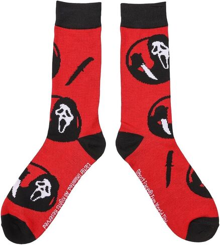 Bioworld Ghostface You Like Horror Movies? Character Art and Icons Men's 5-Pack Casual Crew Socks in Saudi Arabia