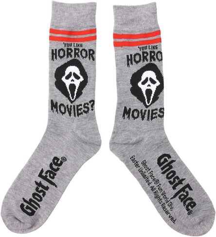 Bioworld Ghostface You Like Horror Movies? Character Art and Icons Men's 5-Pack Casual Crew Socks in Saudi Arabia