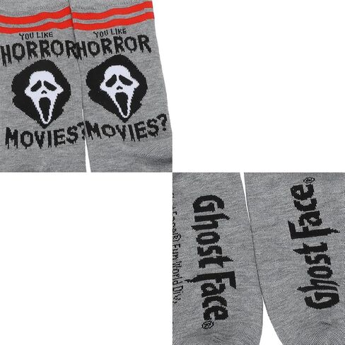 Bioworld Ghostface You Like Horror Movies? Character Art and Icons Men's 5-Pack Casual Crew Socks in Saudi Arabia