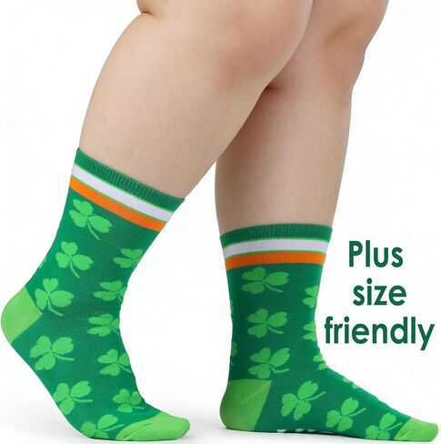 جوارب Vechog St. Patrick's Day للرجال والنساء - جوارب Lucky Green Shamrock in Kuwait