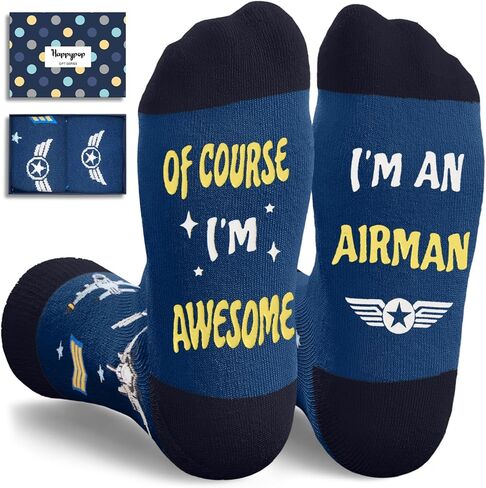 HAPPYPOP Veteran Gifts for Men - Navy, Air Force, Marine Corps Socks, Ideal Gifts for Veterans Day in Saudi Arabia
