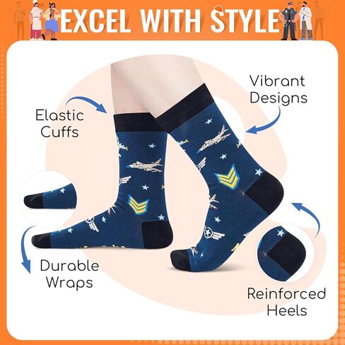 HAPPYPOP Veteran Gifts for Men - Navy, Air Force, Marine Corps Socks, Ideal Gifts for Veterans Day in Saudi Arabia