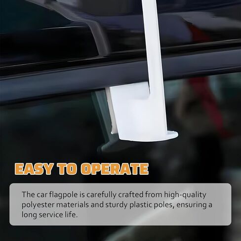 American Car Window Flags, 2PCS 17" × 12" Double Sided Patriotic USA Vehicle Flag with Window Clip & Flag Pole, Automotive Decoration Accessories, Universal for SUV Sedan Truck in Saudi Arabia