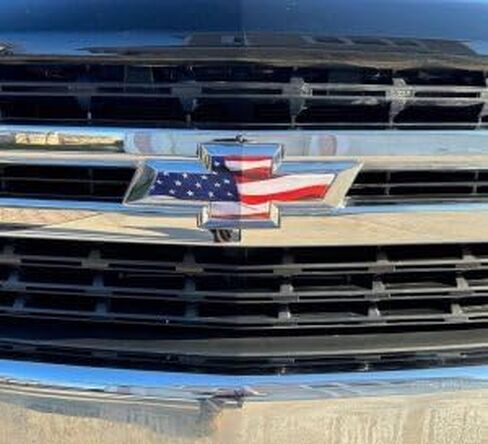 Chevy Silverado American Flag Grille Tailgate Bowtie Overlay Decals 2019-2026 Set of 2 in Saudi Arabia