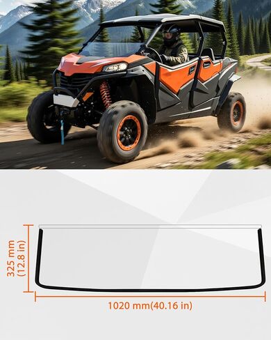 SAUTVS الزجاج الأمامي نصف الأمامي لـ CFMOTO ZForce 950 Sport & Sport-4 / 950 Trail / 800 Trail G2 2023 2024 2025، ملحقات نافذة الزجاج الأمامي الشفافة والمتينة، أقوى من الزجاج in Saudi Arabia