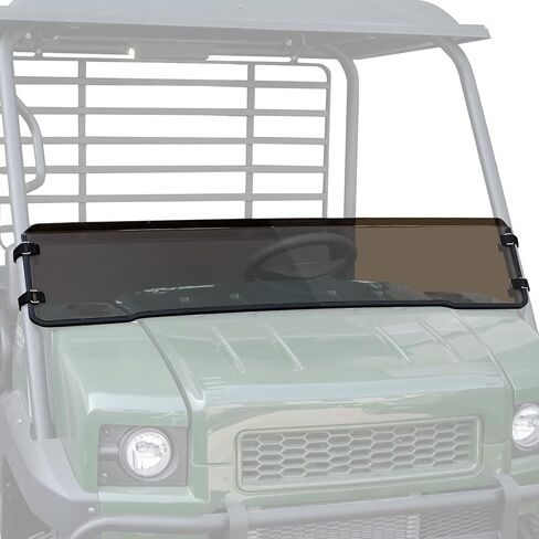SAUTVS زجاج أمامي نصف أمامي داكن اللون لـ Kawasaki Mule 4000 4010، زجاج أمامي نصف بولي متين خفيف لملحقات Kawasaki Mule 4000 4010 2009-2026 in Saudi Arabia