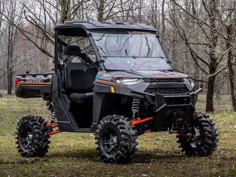 الزجاج الأمامي SuperATV المقاوم للخدش القابل للطي/الطي 2 في 1 لعام 2015+ Polaris Ranger XP 1000 / 1000 (انظر الإعداد) | بولي كربونات سميك 1/4 بوصة أقوى 250 مرة من الزجاج | سهل التركيب | صنع في الولايات المتحدة الأمريكية in Saudi Arabia