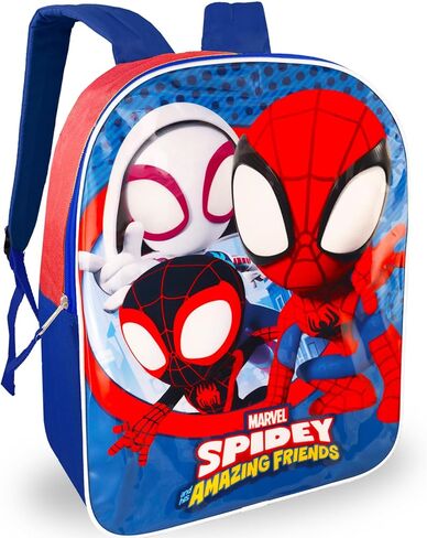 Marvel Spidey and His Amazing Friends Backpack with Lunch Box - Bundle with 15" Spiderman Backpack, Lunch Box, Water Bottle, Stickers, More | Spidey School Bag for Kids in Saudi Arabia