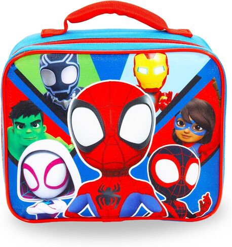 Marvel Spidey and His Amazing Friends Backpack with Lunch Box - Bundle with 15" Spiderman Backpack, Lunch Box, Water Bottle, Stickers, More | Spidey School Bag for Kids in Saudi Arabia
