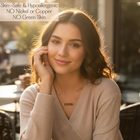 Custom Name Necklace – A Meaningful Gift That Lasts | Long Distance Relationship Gifts | 14k Gold Filled or 925 Sterling Silver Necklace with Initials | Personalized Names, Coordinates, Roman Numerals in Saudi Arabia