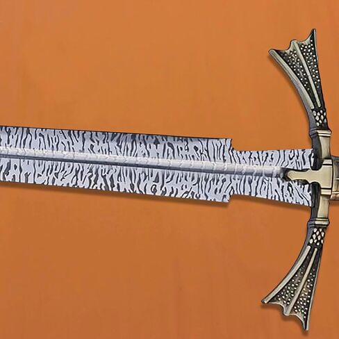 Dark Sister Sword Replica with Display Wall Plaque, Medieval Fantasy Collectible, Decorative Etching Pattern Blade in Saudi Arabia