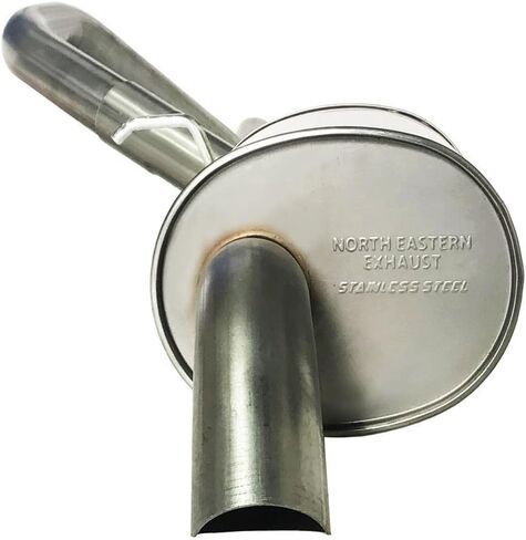Northeastern Exhaust | Stainless Steel Center and Rear Muffler Exhaust System Kit Compatible for Chevy Trailblazer/GMC Envoy/Isuzu Ascender 2002-2005 4.2L 5.3L | Includes Clamp, Hangers, Bolts & Nuts in Saudi Arabia