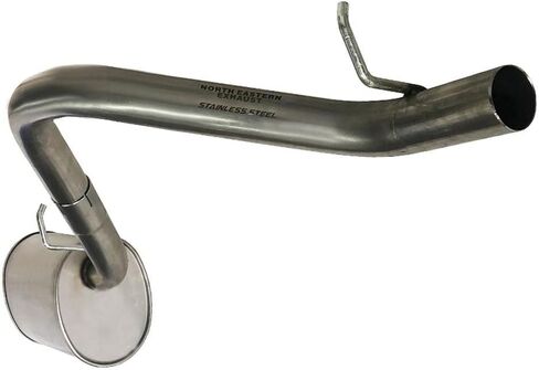 Northeastern Exhaust | Stainless Steel Center and Rear Muffler Exhaust System Kit Compatible for Chevy Trailblazer/GMC Envoy/Isuzu Ascender 2002-2005 4.2L 5.3L | Includes Clamp, Hangers, Bolts & Nuts in Saudi Arabia