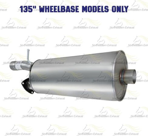 Exhaust Muffler Compatible for 2003-2009 GMC Savana 2500 4.8L & 6.0L | Stainless Steel | Northeastern Exhaust | Free Gasket and Clamps Included | Direct-Fit Replacement in Saudi Arabia
