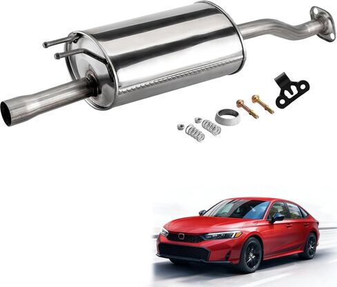 Ratzdala 54427 100% OEM Match,Stainless Steel Rear Exhaust Muffler,Fits 2002-2006 Honda CR-V Direct-fit Replacement, New Replacement W/Full Accessories Included 2 Hangers CRV2 in Saudi Arabia