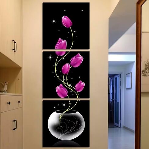 3 قطع من القماش المطبوع على شكل زهرة مقاس 12 * 12 بوصة، 3 عبوات بتصميم زهور مربعة على خلفية سوداء مقاس 12 × 12 بوصة لكل منها لمدخل مدخل غرفة المعيشة، وردي in Saudi Arabia