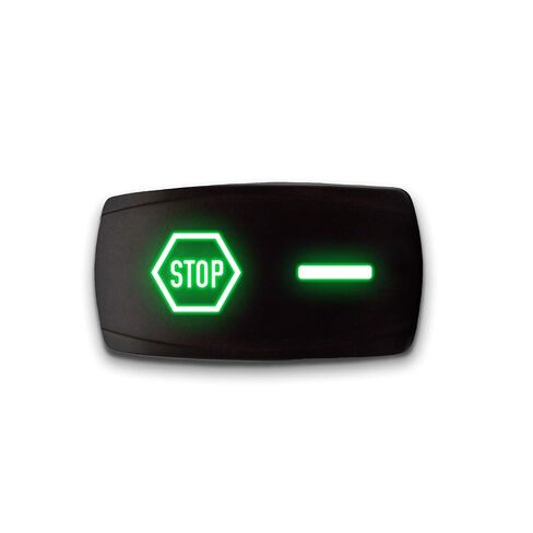 وضع المستنقع - أزرق - مفتاح الروك LED الأفقي 5-PIN STARK المحفور بالليزر المزدوج - 20A 12V ON / OFF in Kuwait