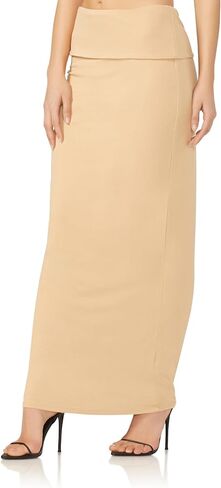 AFRM Women's Esin Soft Foldover High Waist Long Maxi Skirt in Saudi Arabia