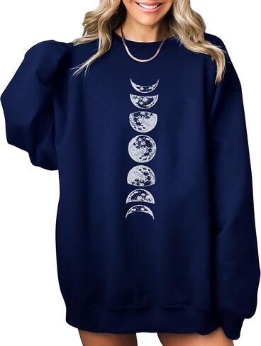TEEAMORE Lunar Phases Sweatshirt & Hoodie Phases of the Moon Sweatshirt & Hoodie #0570 in Saudi Arabia