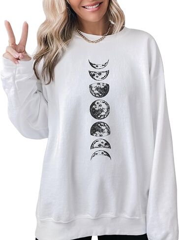 TEEAMORE Lunar Phases Sweatshirt & Hoodie Phases of the Moon Sweatshirt & Hoodie #0570 in Saudi Arabia