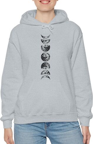TEEAMORE Lunar Phases Sweatshirt & Hoodie Phases of the Moon Sweatshirt & Hoodie #0570 in Saudi Arabia