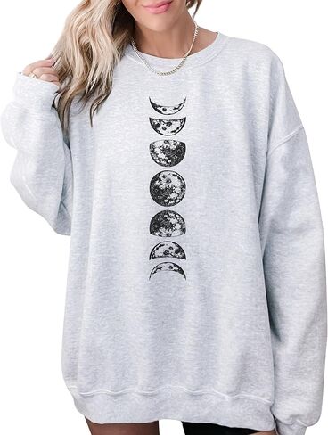TEEAMORE Lunar Phases Sweatshirt & Hoodie Phases of the Moon Sweatshirt & Hoodie #0570 in Saudi Arabia