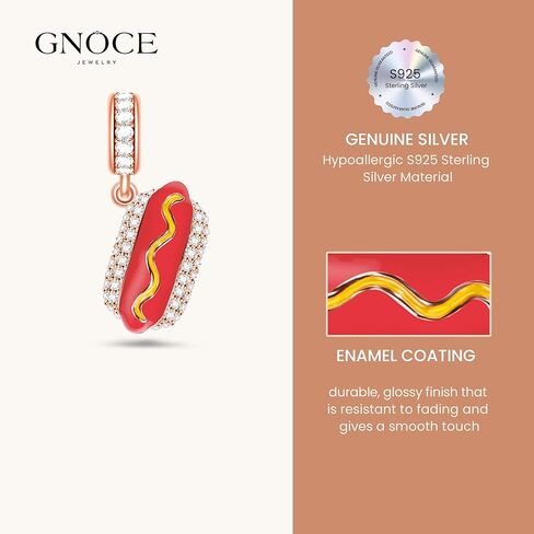 GNOCE الباندا سحر الخرزة S925 الفضة سعيد الباندا مع الأحمر Bowknot الحيوان سحر الخرزة لسوار قلادة النساء in Saudi Arabia