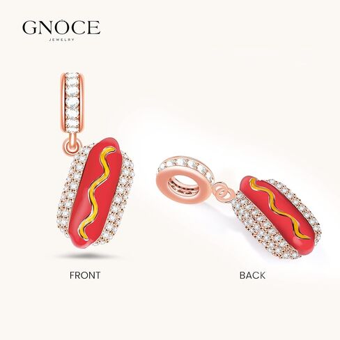 GNOCE الباندا سحر الخرزة S925 الفضة سعيد الباندا مع الأحمر Bowknot الحيوان سحر الخرزة لسوار قلادة النساء in Saudi Arabia