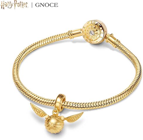 GNOCE Harry Potter Golden Snitch قلادة متدلية سوار للنساء، S925 فضة استرليني متدلية سحر للنساء الزوجة، عيد الحب، مجوهرات عيد الأم in Saudi Arabia