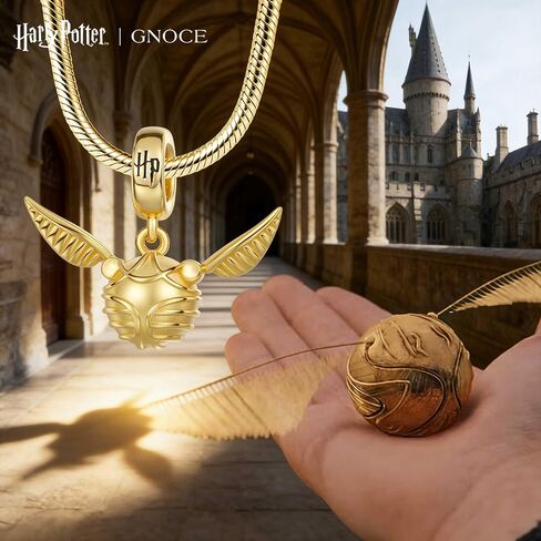 GNOCE Harry Potter Golden Snitch قلادة متدلية سوار للنساء، S925 فضة استرليني متدلية سحر للنساء الزوجة، عيد الحب، مجوهرات عيد الأم in Saudi Arabia