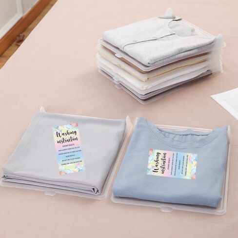 100Pcs T-Shirt Care Instruction Cards 3.5 x 2 Inch Clothing Washing Instructions Card Customer Direction Tags Wash Guide Insert Cards for Small Business Online Shop Owner in Saudi Arabia