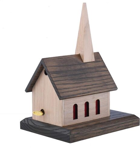 Amish Handcrafted Wood Church Music Box Solid Oak, Amazing Grace, How Great Thou Art, Little Brown Church (Two-Toned Wood, Amazing Grace) in Saudi Arabia