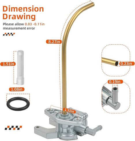 مجموعة صنبور صمام الوقود بيتكوك لـ Kawasaki Brute Force 650 4x4i KVF650 2006-2013 KVF750 2007 (لا ينطبق على KVF650D/E 4x4) 51023-0022 in Kuwait