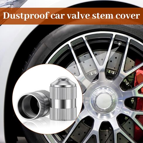 30 Pieces Brass Tire Valve Caps, Round Shape Dust Proof Covers with Rubber O-Ring Seal Stem Covers, Light-Weight Universal Fits for Car Truck Motorcycles Bike and Bicycle in Saudi Arabia