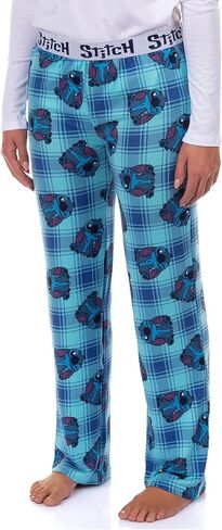 Disney Stitch Pajamas Women's Stitch Plaid Hacci Knit Lounge Sleep Pants in Saudi Arabia