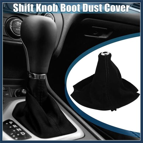 Car Shift Boot Cover Universal Gear Shift Knob Boot Dust Cover Suede Black Stylish Design in Saudi Arabia