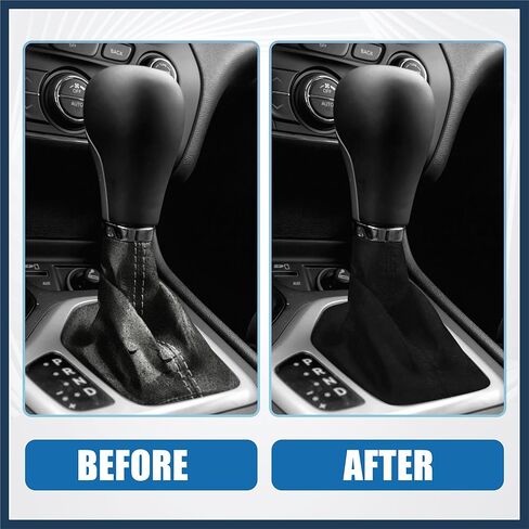 Car Shift Boot Cover Universal Gear Shift Knob Boot Dust Cover Suede Black Stylish Design in Saudi Arabia