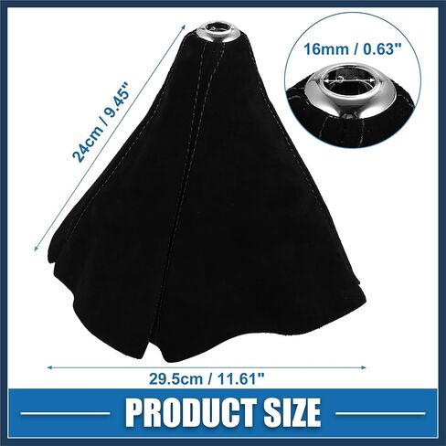 Car Shift Boot Cover Universal Gear Shift Knob Boot Dust Cover Suede Black Stylish Design in Saudi Arabia