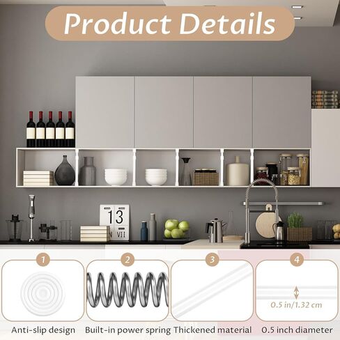 2 Pack Small Spring Tension Curtain Rod, Small Tension Curtain Rod No Drilling 7.28 to 11.8 Inch, Expandable Spring Loaded Curtains Rods for Windows,Kitchen,Closet,Cupboard,Door,Bookshelf (White) in Saudi Arabia