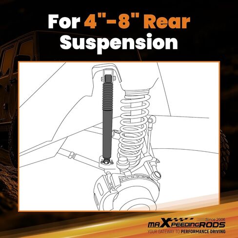 maXpeedingrods Fit 4-8" Lift Rear Shocks for Toyota Tundra RWD 4WD 2007-2021, G1 Series Upgraded in Saudi Arabia