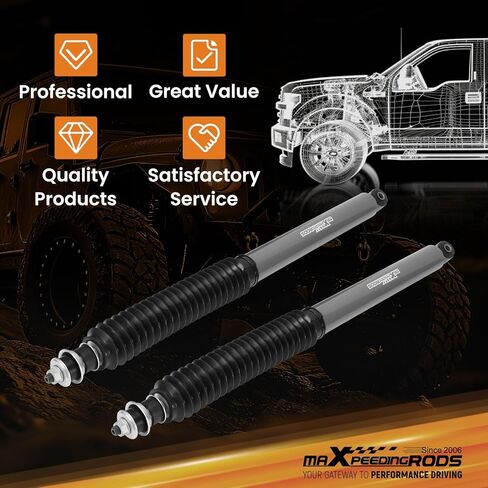 maXpeedingrods Fit 4-8" Lift Rear Shocks for Toyota Tundra RWD 4WD 2007-2021, G1 Series Upgraded in Saudi Arabia