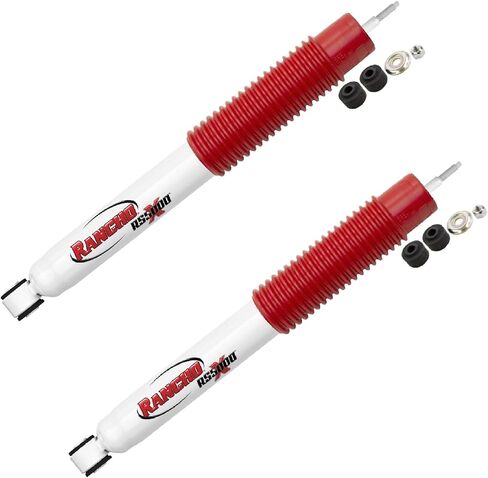 Rancho RS55274 RS55288 Set of Front & Rear RS5000X Series Shocks fits 2001 2010 Sierra 2500 HD with Front Torsion Bar & 0" Lift | Improved Handling & Performance | For Quicker Rebound in Saudi Arabia