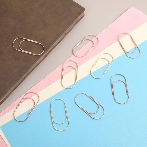 30 Pcs Jumbo Paper Clips Oversized 2 Inch Paperclips Large Paper Clips Non Skid Smooth Finish Steel Wire Office Supply Planner Invitation Accessories(Gold, Rose Gold) in Saudi Arabia