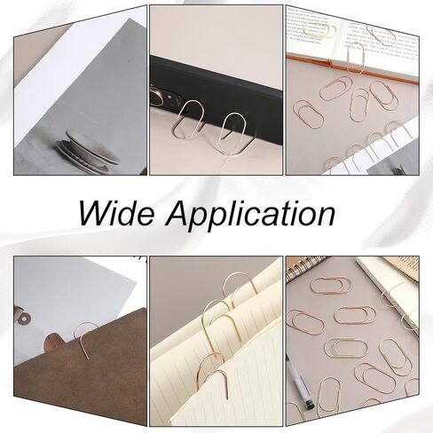 30 Pcs Jumbo Paper Clips Oversized 2 Inch Paperclips Large Paper Clips Non Skid Smooth Finish Steel Wire Office Supply Planner Invitation Accessories(Gold, Rose Gold) in Saudi Arabia